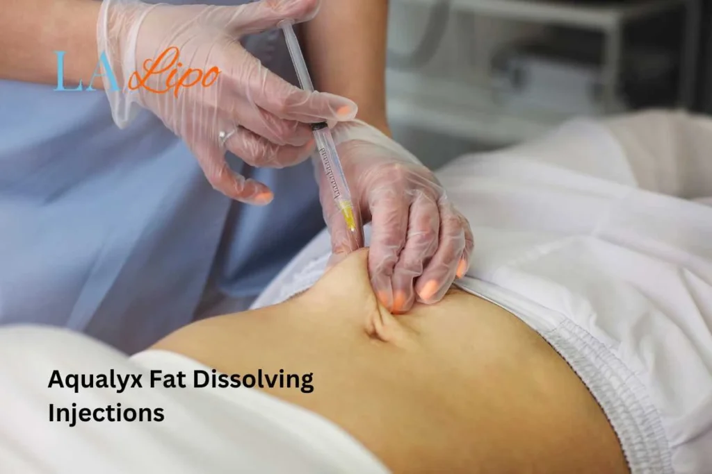 woman having fat dissolving injections Northwich in the stomach